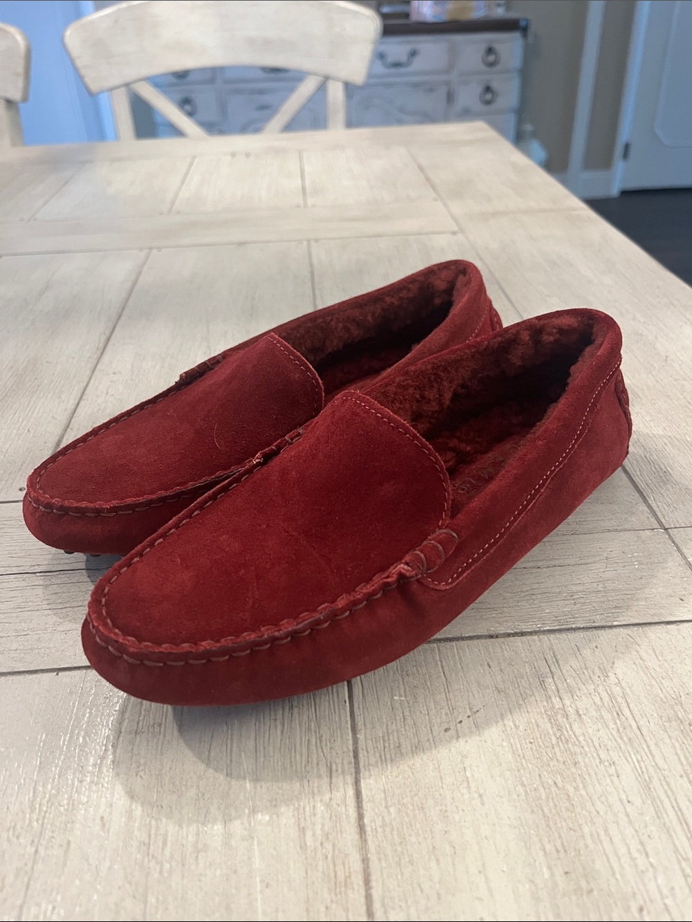 M. Gemi Women's Burgundy Suede Moccasins